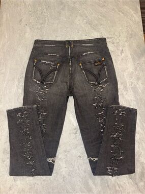 Dolce & Gabbana Vintage Grey Distressed Jeans